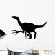 Black Therizinosaurs Silhouette Wall Decal