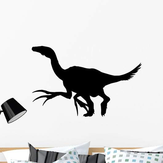 Black Therizinosaurs Silhouette Wall Decal