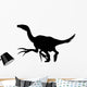 Black Therizinosaurs Silhouette Wall Decal