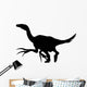 Black Therizinosaurs Silhouette Wall Decal
