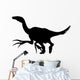 Black Therizinosaurs Silhouette Wall Decal