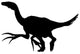 Black Therizinosaurs Silhouette Wall Decal