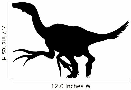 Black Therizinosaurs Silhouette Wall Decal