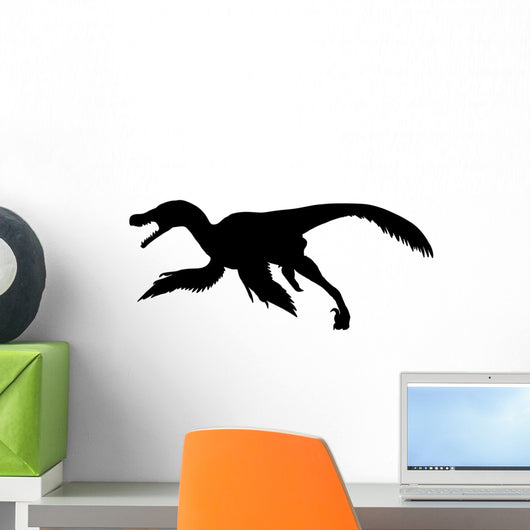Black Archaeopteryx Silhouette Charging Wall Decal