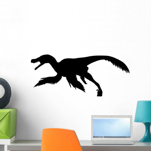 Black Archaeopteryx Silhouette Charging Wall Decal