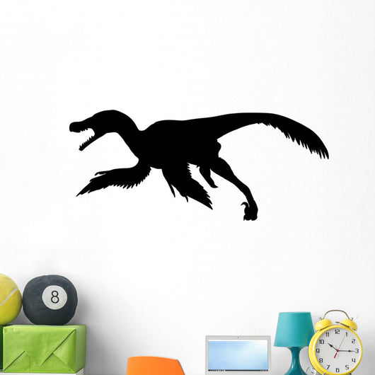 Black Archaeopteryx Silhouette Charging Wall Decal