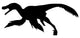 Black Archaeopteryx Silhouette Charging Wall Decal