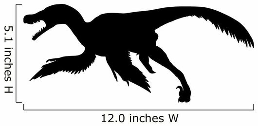 Black Archaeopteryx Silhouette Charging Wall Decal