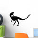 Roaring Velociraptor Silhouette Wall Decal