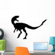 Roaring Velociraptor Silhouette Wall Decal
