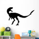 Roaring Velociraptor Silhouette Wall Decal