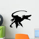 Deinonychus Silhouette Charging and Wall Decal