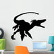 Deinonychus Silhouette Charging and Wall Decal