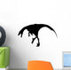 Dino Decals - Black Raptor Deinonychus Silhouette Wall Decal