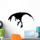 Dino Decals - Black Raptor Deinonychus Silhouette Wall Decal