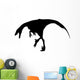 Dino Decals - Black Raptor Deinonychus Silhouette Wall Decal
