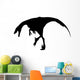 Dino Decals - Black Raptor Deinonychus Silhouette Wall Decal