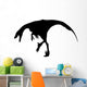 Dino Decals - Black Raptor Deinonychus Silhouette Wall Decal