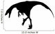 Dino Decals - Black Raptor Deinonychus Silhouette Wall Decal