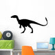 Dinosaur Decals - Black Theropod Silhouette Wall Decal