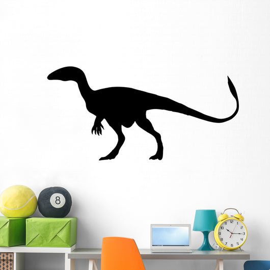 Dinosaur Decals - Black Theropod Silhouette Wall Decal