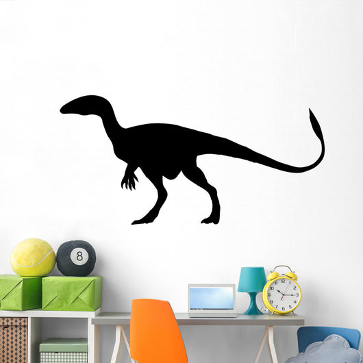 Dinosaur Decals - Black Theropod Silhouette Wall Decal