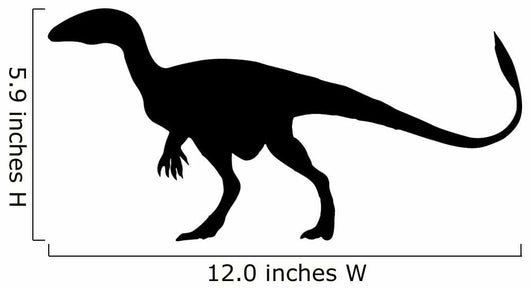 Dinosaur Decals - Black Theropod Silhouette Wall Decal