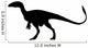 Dinosaur Decals - Black Theropod Silhouette Wall Decal