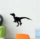Dino Decals - Black Raptor Deinonychus Silhouette Wall Decal