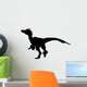 Dino Decals - Black Raptor Deinonychus Silhouette Wall Decal