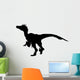 Dino Decals - Black Raptor Deinonychus Silhouette Wall Decal