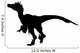 Dino Decals - Black Raptor Deinonychus Silhouette Wall Decal
