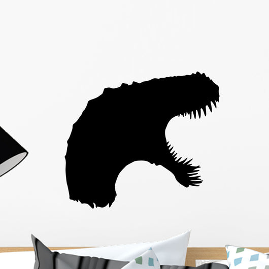 Black Therapod Roaring Head Wall Decal