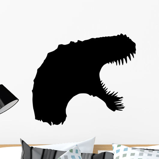 Black Therapod Roaring Head Wall Decal
