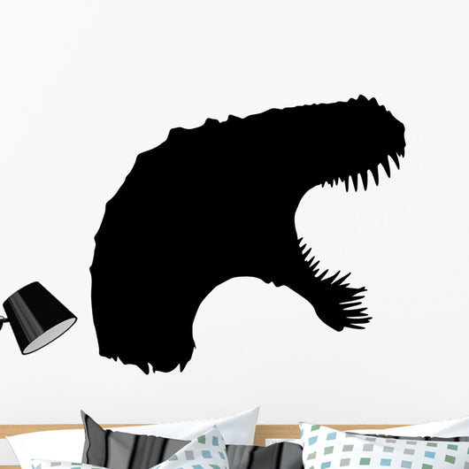 Black Therapod Roaring Head Wall Decal