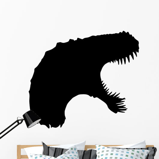Black Therapod Roaring Head Wall Decal
