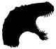 Black Therapod Roaring Head Wall Decal