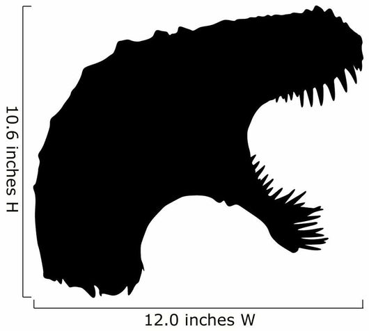 Black Therapod Roaring Head Wall Decal