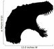 Black Therapod Roaring Head Wall Decal