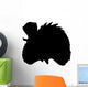 Black Oviraptor Head Silhouette Wall Decal