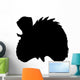 Black Oviraptor Head Silhouette Wall Decal