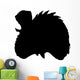 Black Oviraptor Head Silhouette Wall Decal