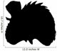 Black Oviraptor Head Silhouette Wall Decal
