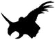 Black Pentaceratops Head Silhouette Wall Decal