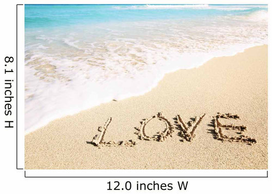 Love Inscribed Sandy Beach Wall Decal