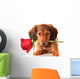 Dachshund Valentine Puppy Wall Decal