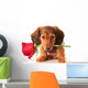 Dachshund Valentine Puppy Wall Decal