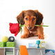 Dachshund Valentine Puppy Wall Decal
