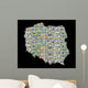 Collage Map Poland Wall Decal