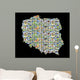 Collage Map Poland Wall Decal